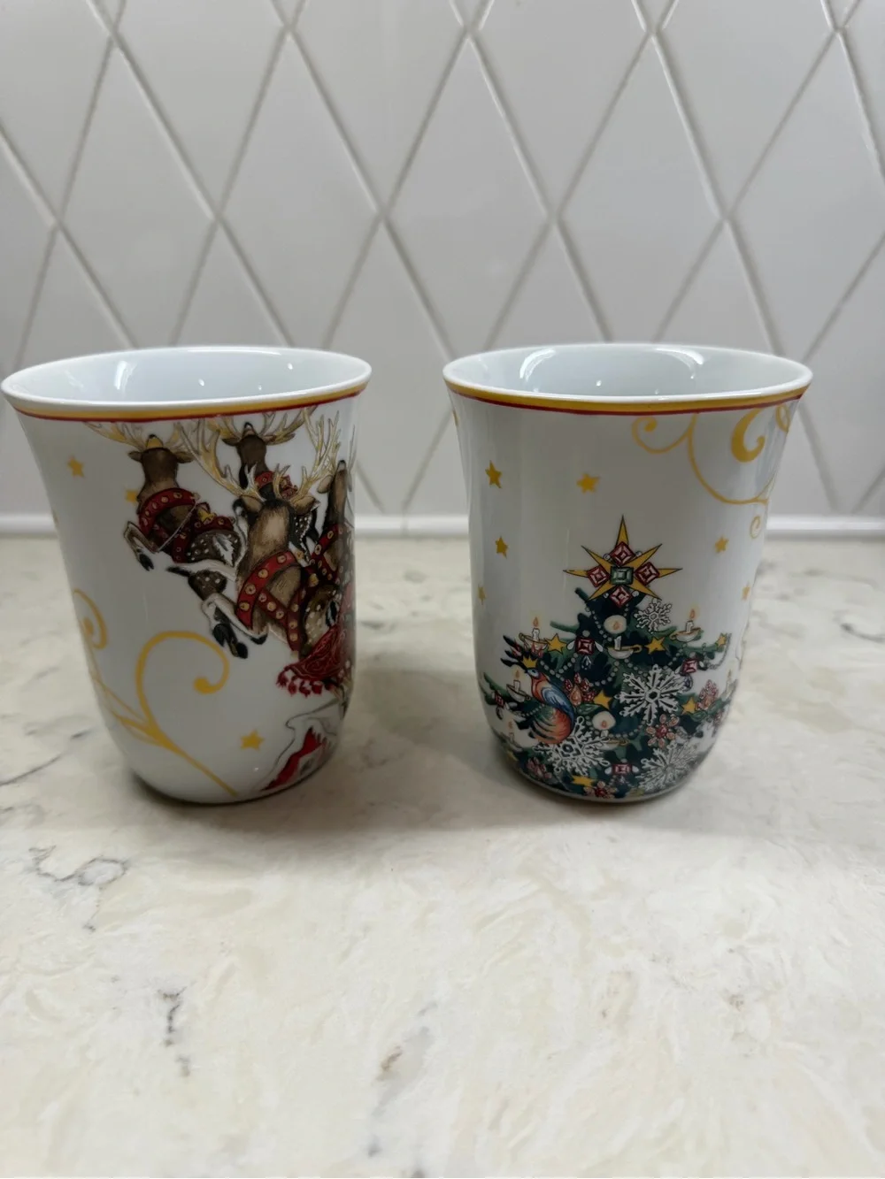 Williams and Sonoma ‘Twas the Night before Christmas Mugs 14oz